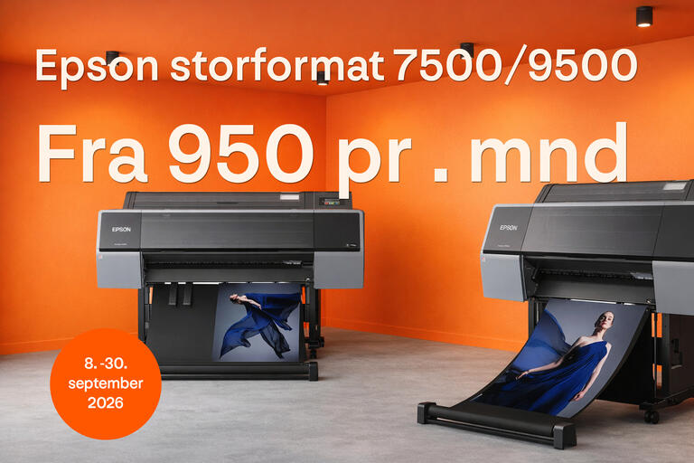 Epson storformatskriver fra kr 950,-/mnd